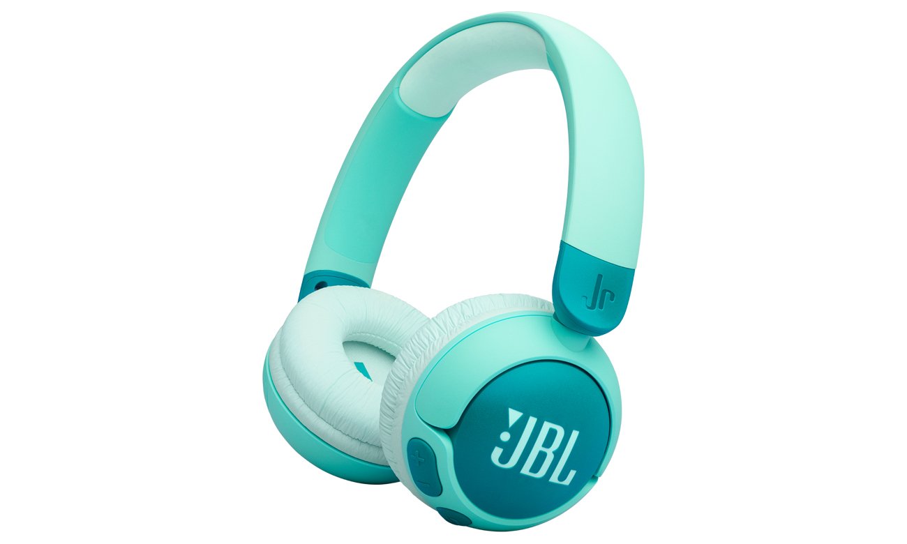 Słuchawki bezprzewodowe JBL Junior 320BT Zielone - Widok od przodu pod kątem