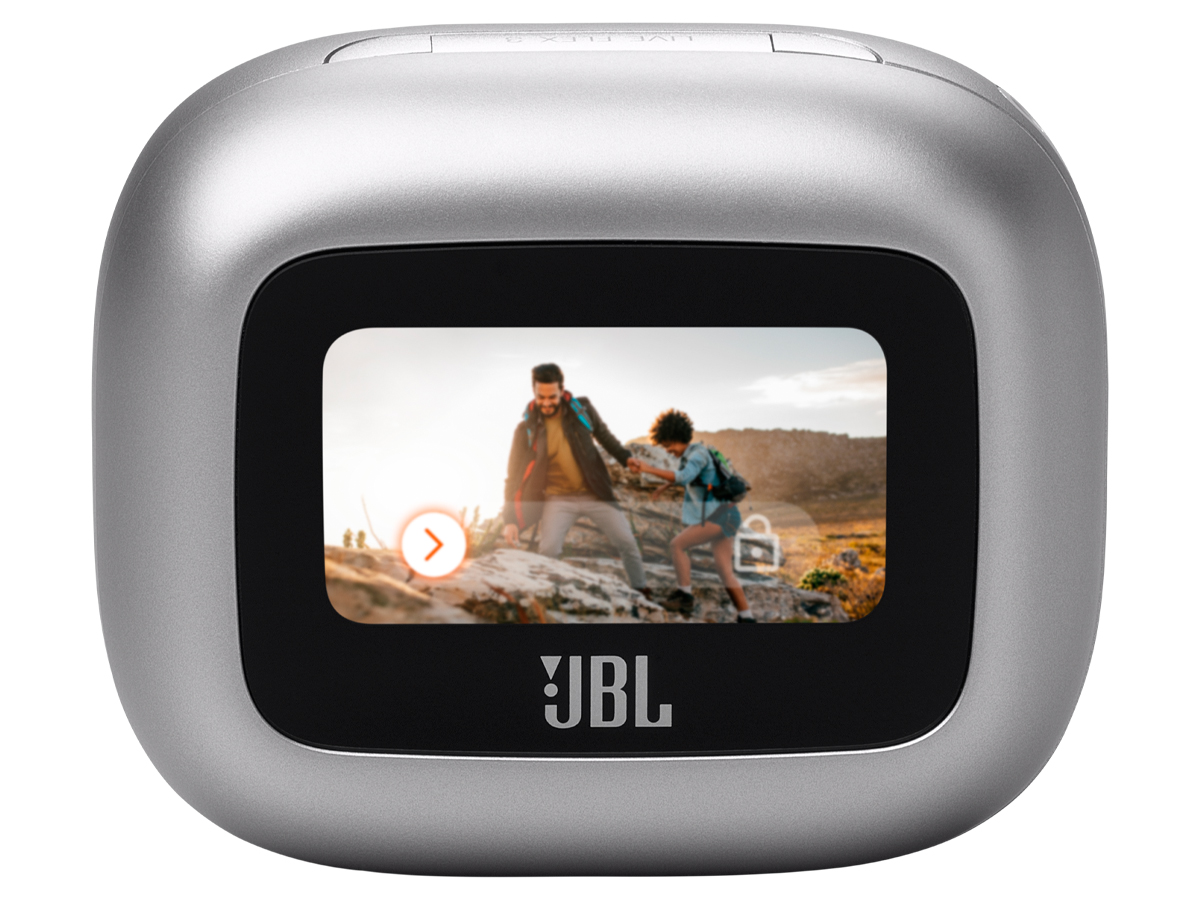 Słuchawki bezprzewodowe JBL Live Flex 3 Srebrne - Etui ładujące