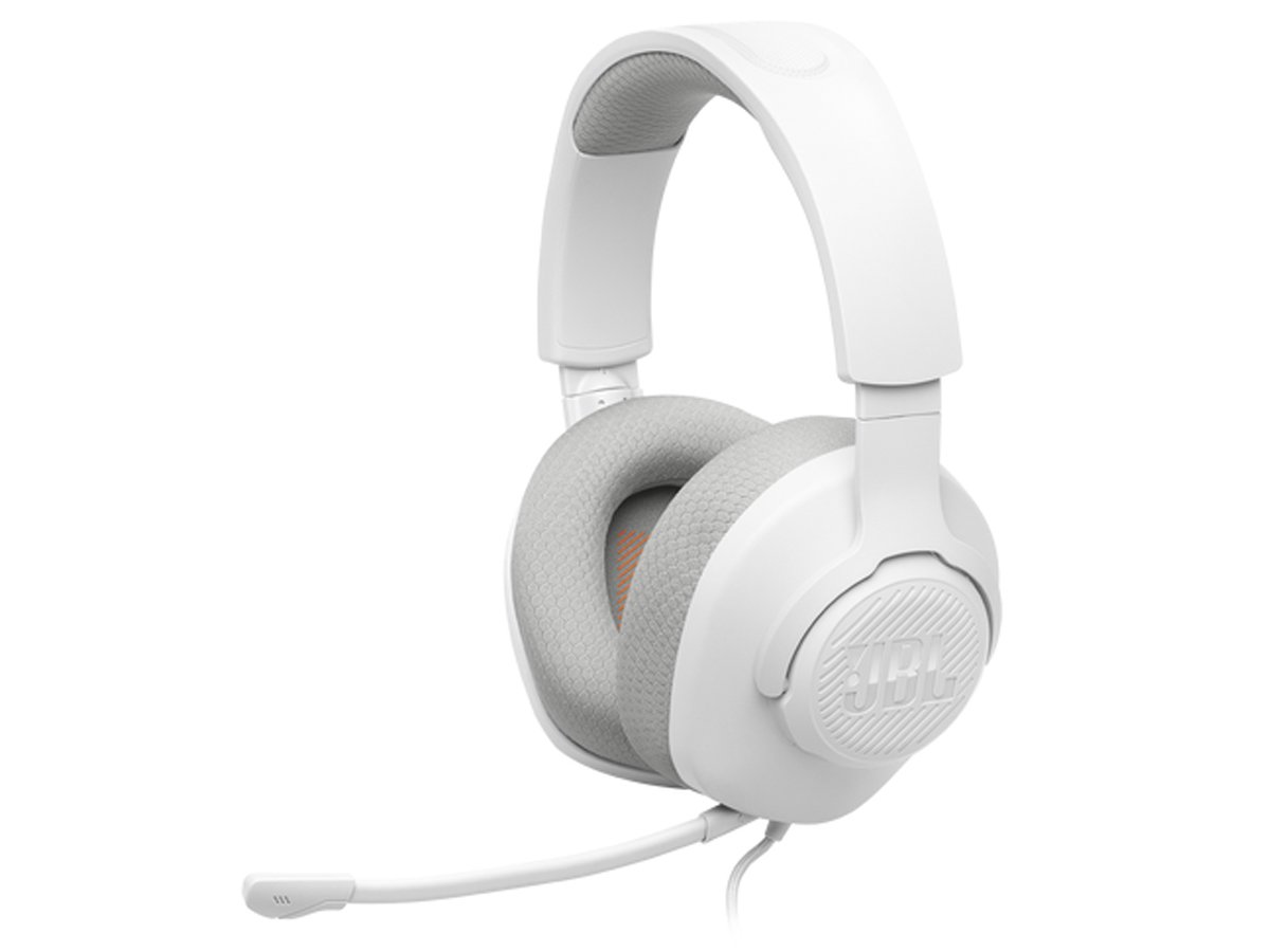 Zestaw słuchawkowy JBL Quantum 100 M2 Biały - Widok od przodu pod kątem