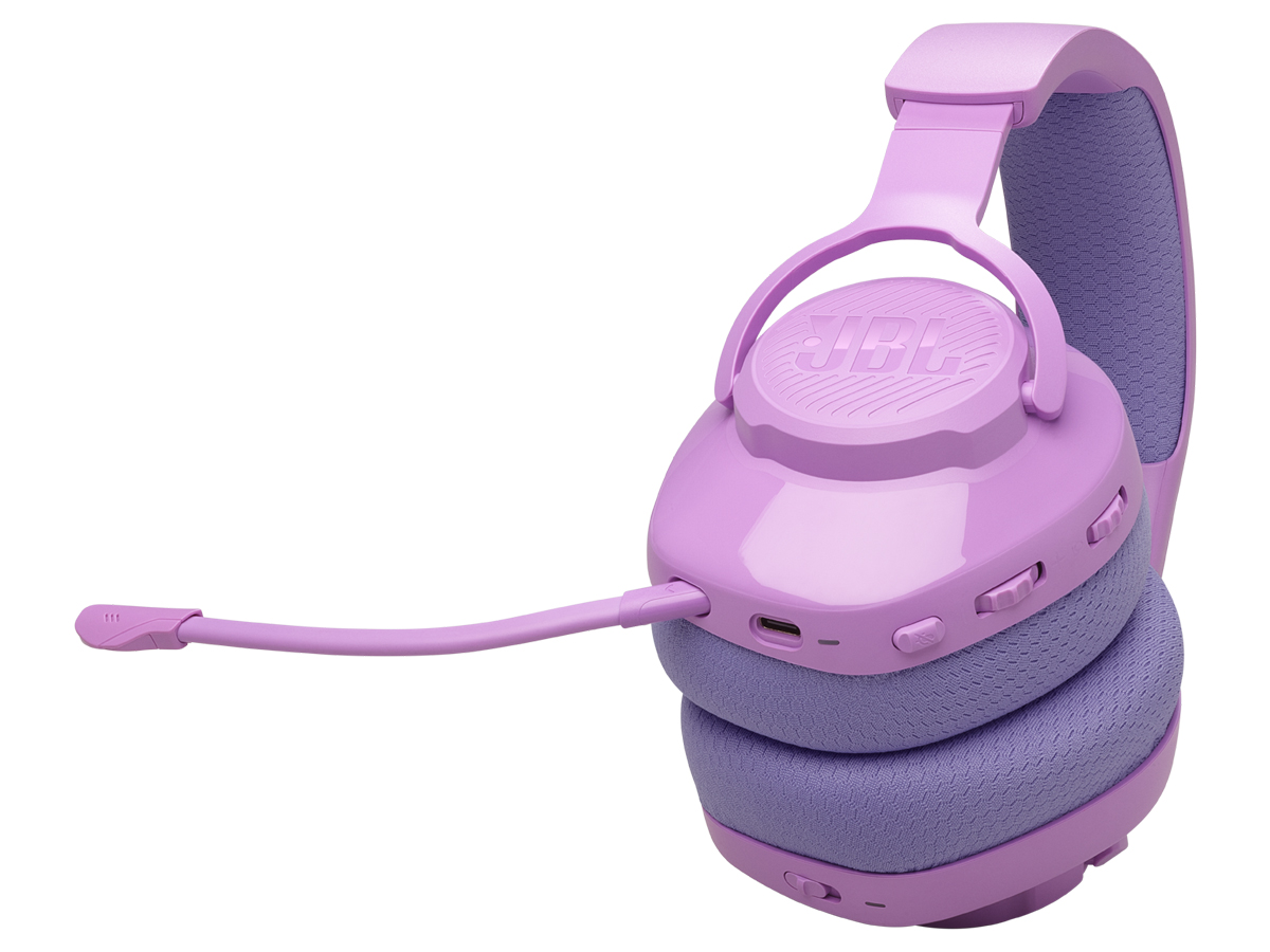 Zestaw słuchawkowy JBL Quantum 360 Fioletowy - Widok od dołu pod kątem