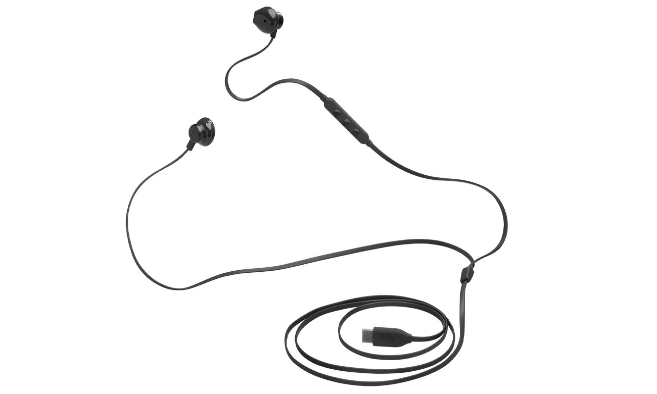 Słuchawki przewodowe JBL Tune 305C USB-C Czarne - Widok ogólny