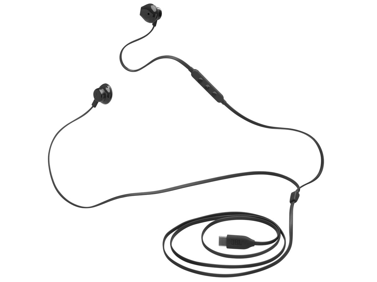 Słuchawki przewodowe JBL Tune 305C USB-C Czarne - Widok ogólny
