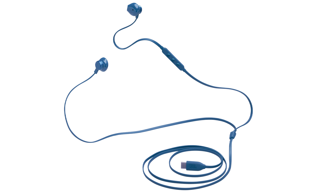 Słuchawki przewodowe JBL Tune 305C USB-C Niebieskie - Widok ogólny