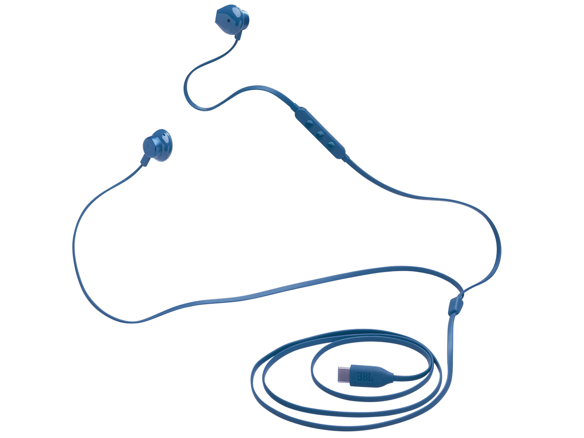 Słuchawki przewodowe JBL Tune 305C USB-C Niebieskie - Widok ogólny