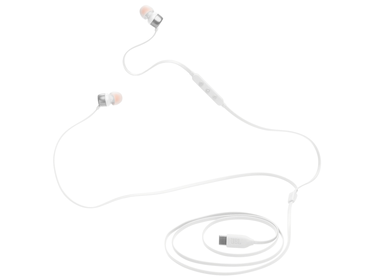 Słuchawki przewodowe JBL Tune 310C USB-C Białe - Widok ogólny