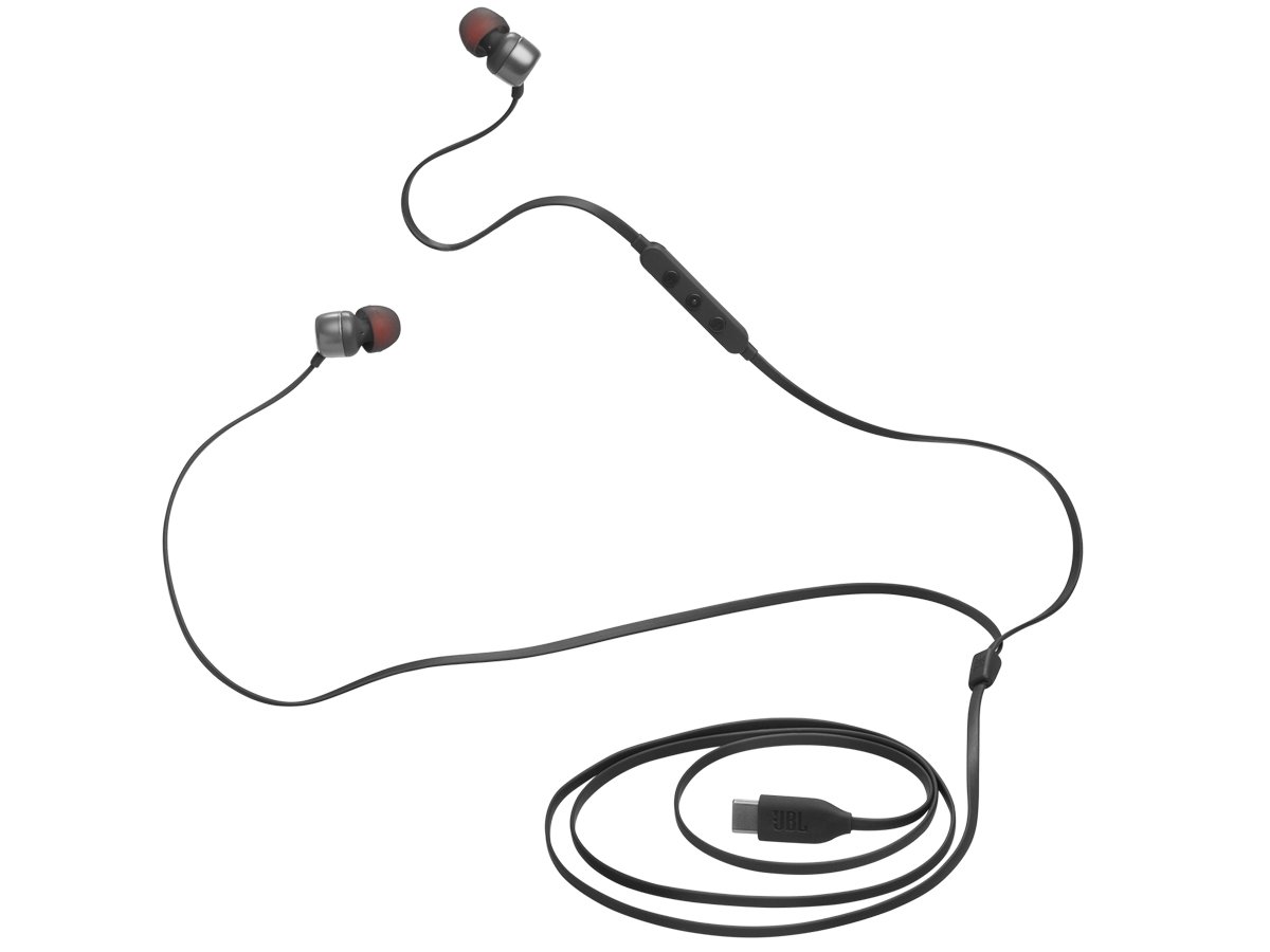 Słuchawki przewodowe JBL Tune 310C USB-C Czarne - Widok ogólny