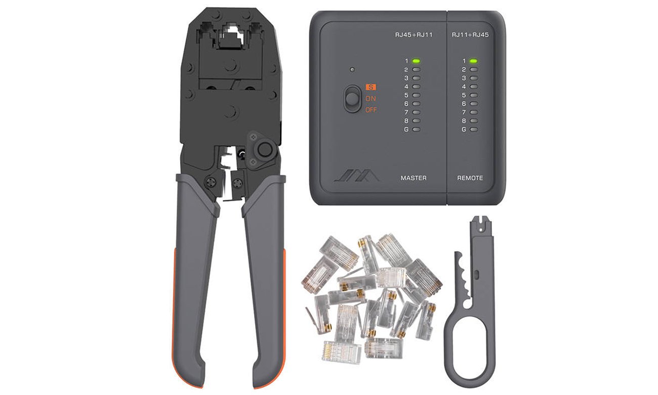 Jimi Home Netzwerk-Kabeltester + Crimpwerkzeug Set 5-in-1