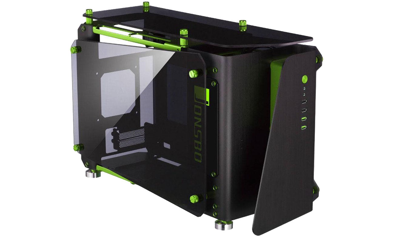 Obudowa do komputera Jonsbo JB-MOD1-Mini czarno-zielona 600045545