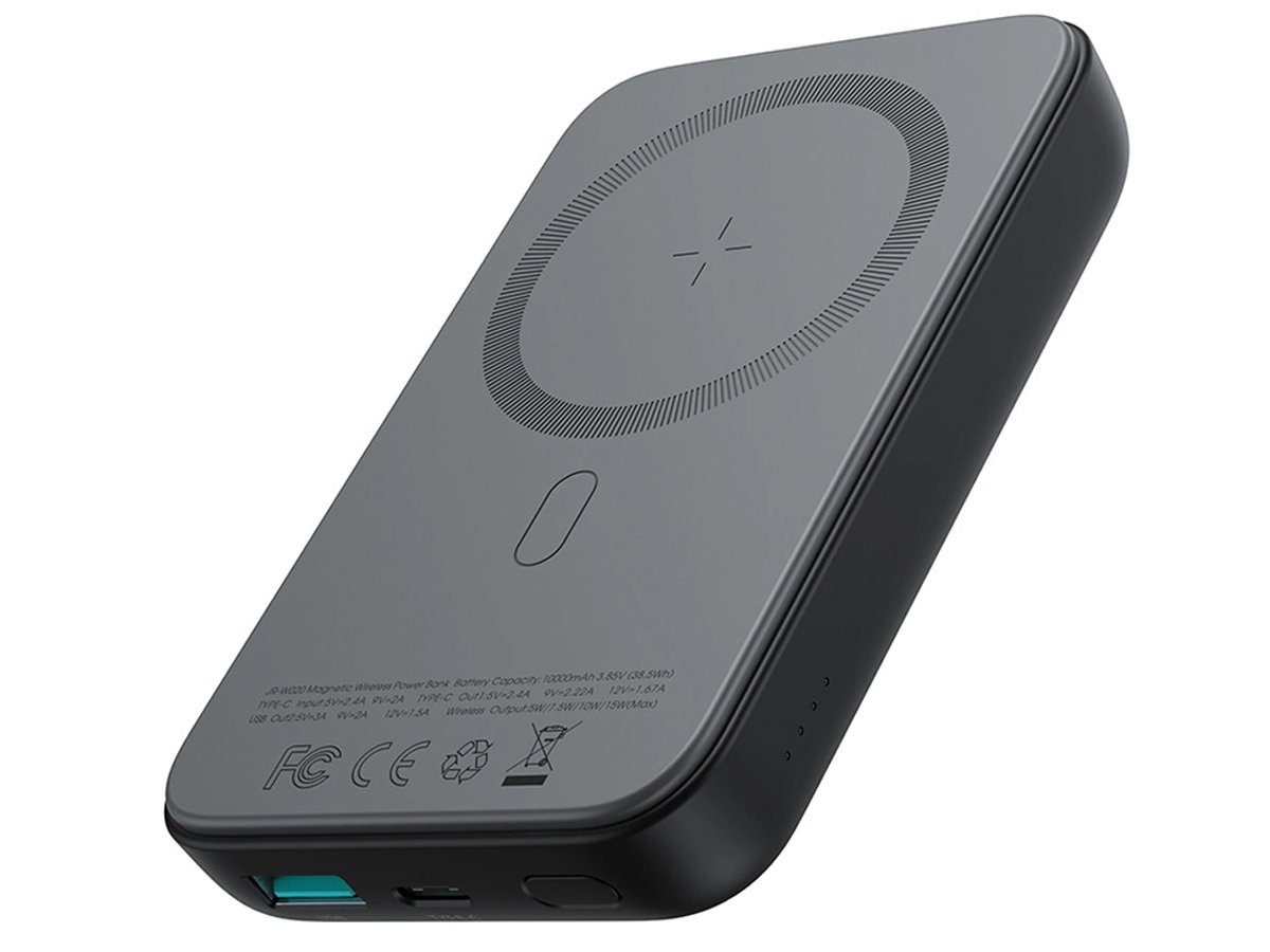Powerbank 10000mAh JoyRoom 20W MagSafe + kabel USB-C 0.25m czarny