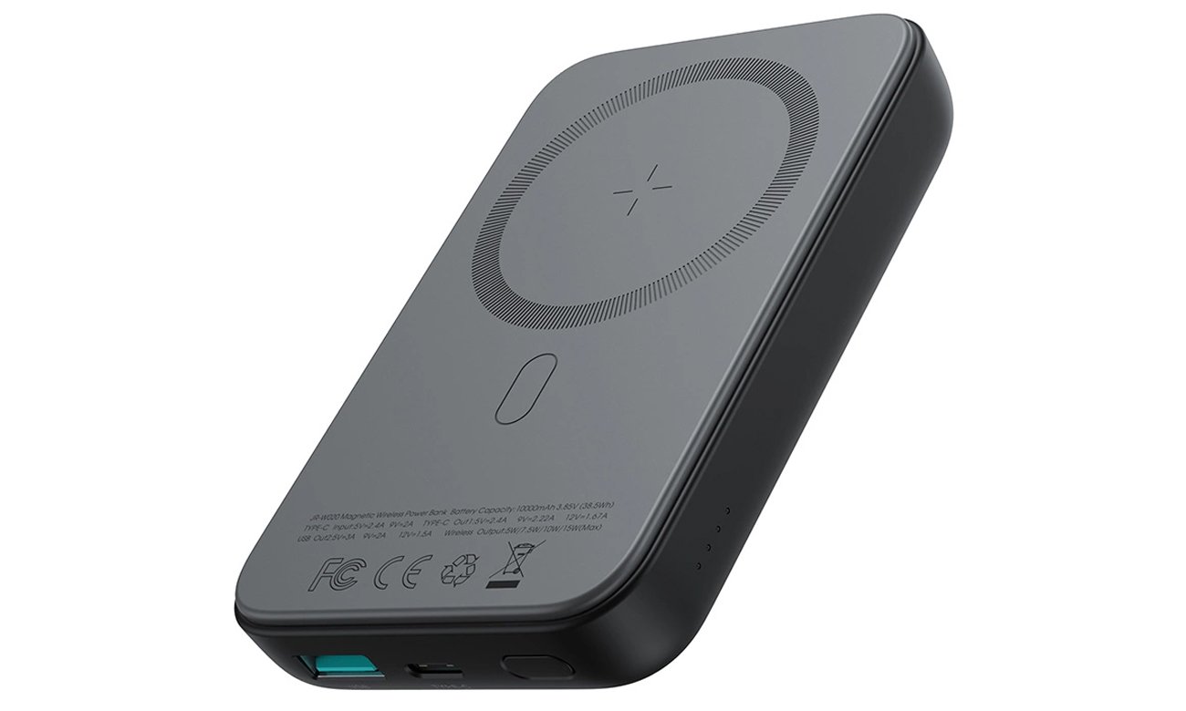 Powerbank 10000mAh JoyRoom 20W MagSafe + kabel USB-C 0.25m czarny