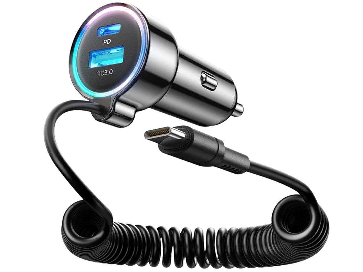 JoyRoom Ładowarka samochodowa 3w1 Joyroom JR-CL07 72W z kablem USB-C