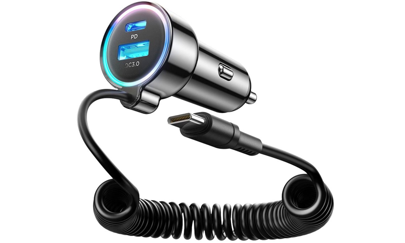 JoyRoom Ładowarka samochodowa 3w1 Joyroom JR-CL07 72W z kablem USB-C