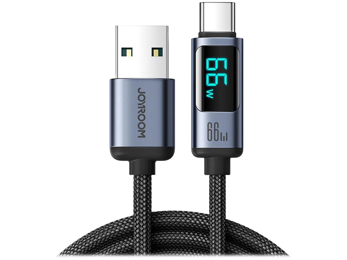 JoyRoom Prism Series A16 USB-C / USB-A 66W 1.2m z wyświetlaczem LED