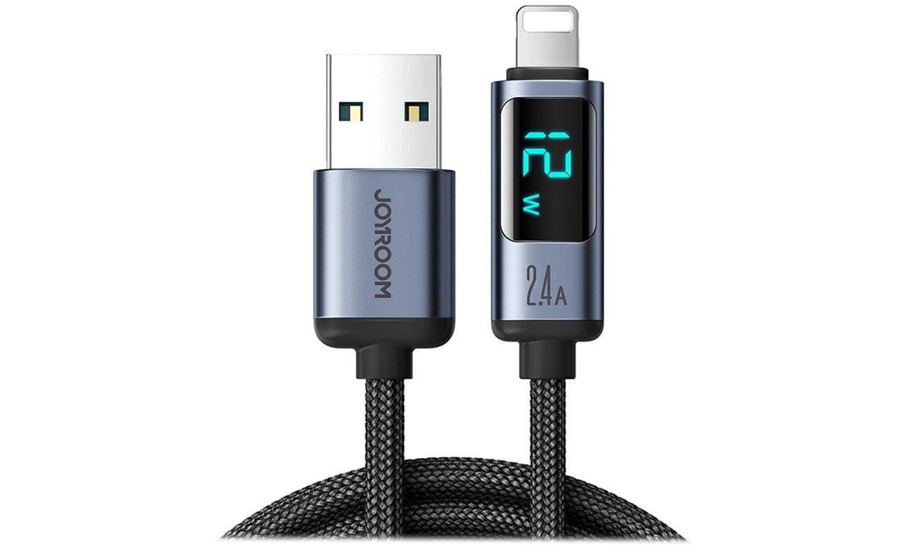 JoyRoom 	Prism Series A16 Lightning / USB-A 1.2m z wyświetlaczem LED