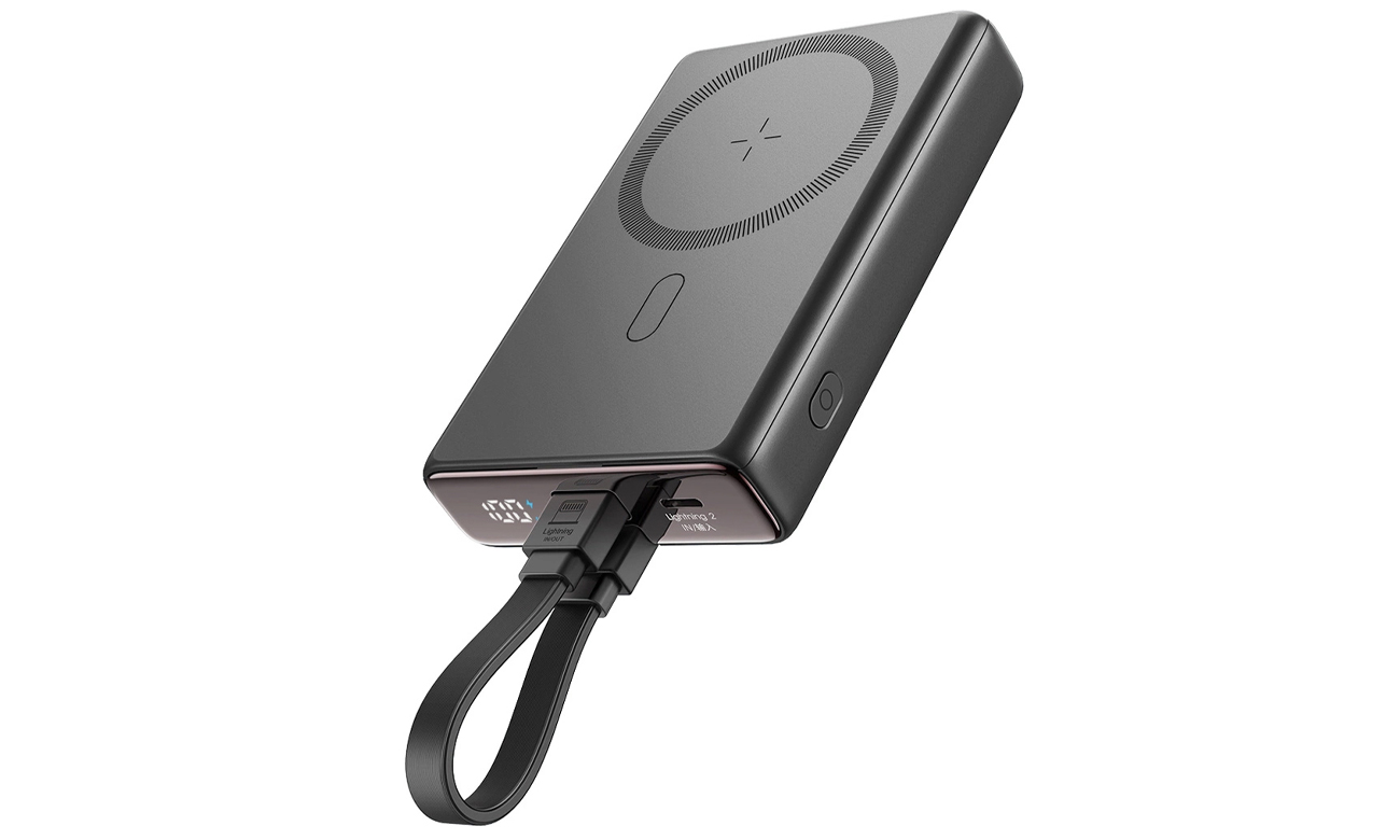 Powerbank magnetyczny JoyRoom 10000mAh 20W z podstawką czarny