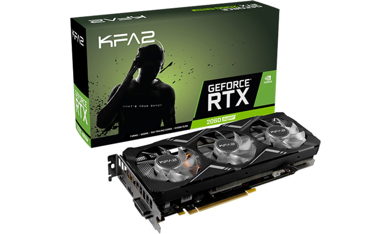 Karta graficzna NVIDIA KFA2 GeForce RTX 2060 SUPER Gamer 1-Click OC 8GB GDDR6 26ISL6HP76GK
