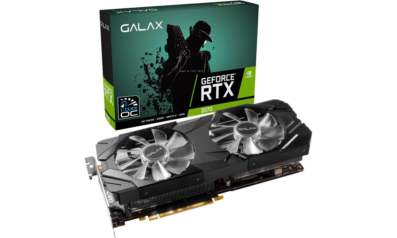 Karta graficzna NVIDIA KFA2 GeForce RTX 2070 EX 1-Click OC V2 8GB GDDR6