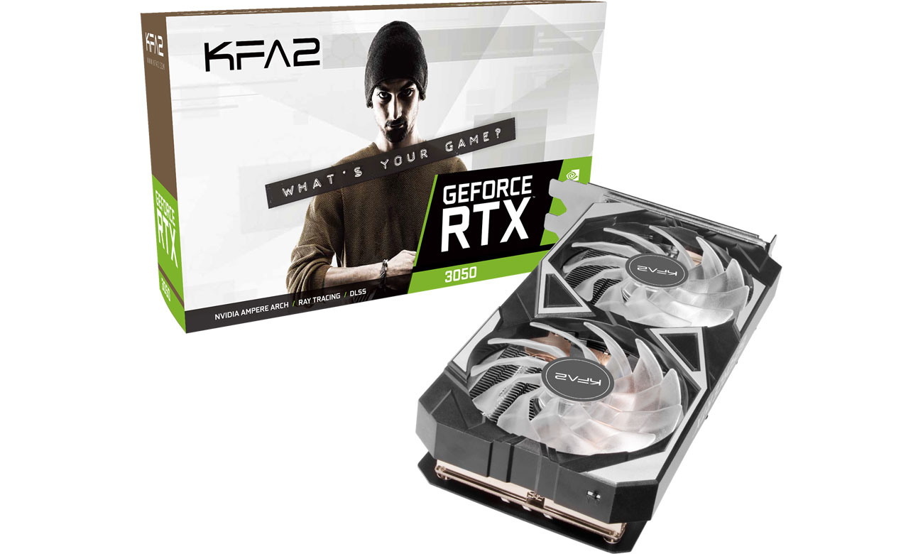 KFA2 GeForce RTX 3050 EX 1-Click OC 8GB GDDR6 karta graficzna box