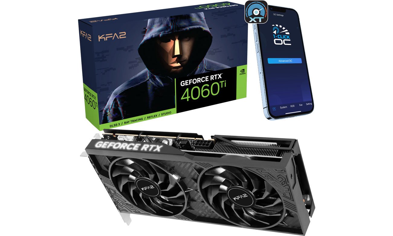 KFA2 GeForce RTX 4060 Ti 1-Click OC 8 GB GDDR6