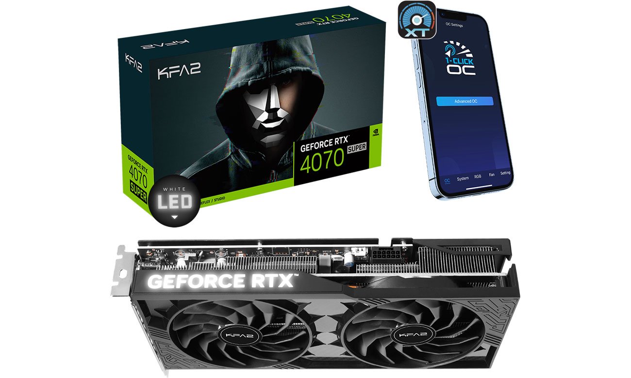 KFA2 GeForce RTX 4070 Super 1-Click OC 12GB GDDR6X