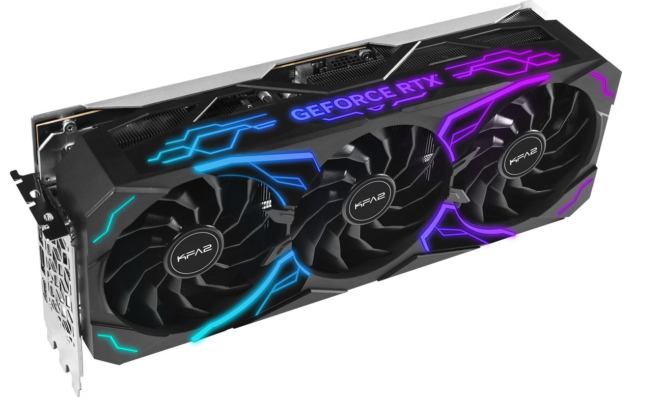 KFA2 GeForce RTX 4080 16 GB GDDR6X - Widok od przodu pod kątem