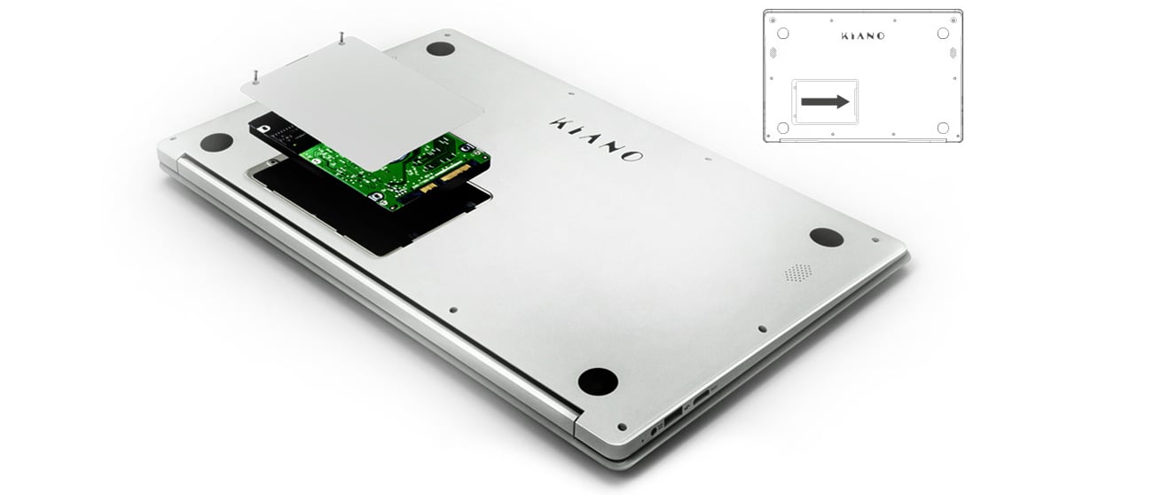 Kiano SlimNote 15.6 dodatkowy dysk 500 gb