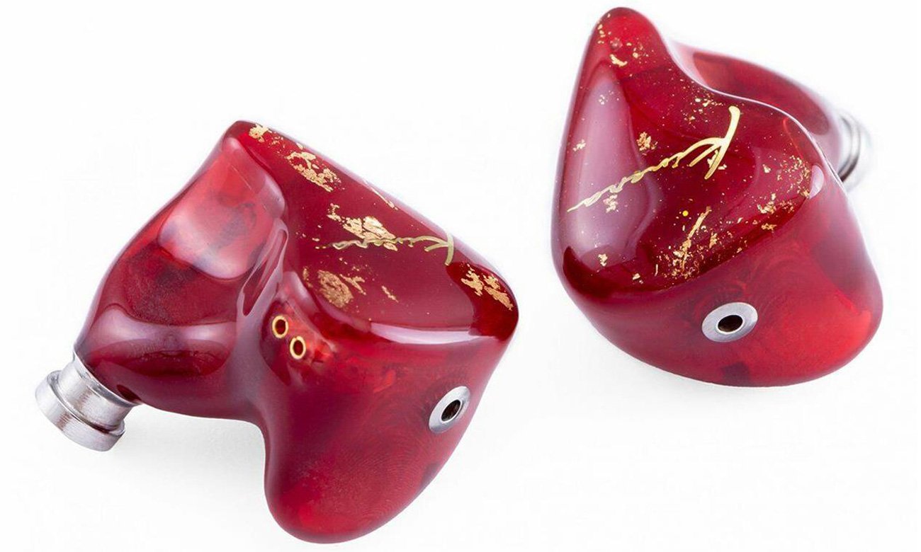 Hybrydowe monitory dokanałowe Kinera BD005 Pro Jewel Red - Widok lewej i prawej słuchawki