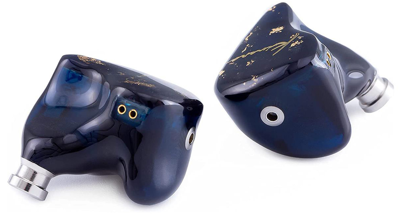 Hybrydowe monitory dokanałowe Kinera BD005 Pro Murky Blue - Widok lewej i prawej słuchawki