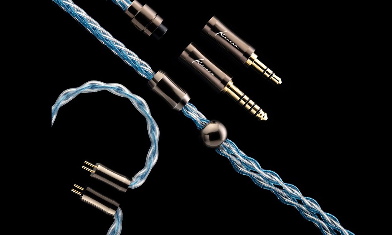 Hybrydowe słuchawki dokanałowe Kinera IDUN 2.0 Golden Black-Blue - Wysokiej jakości kabel OFC