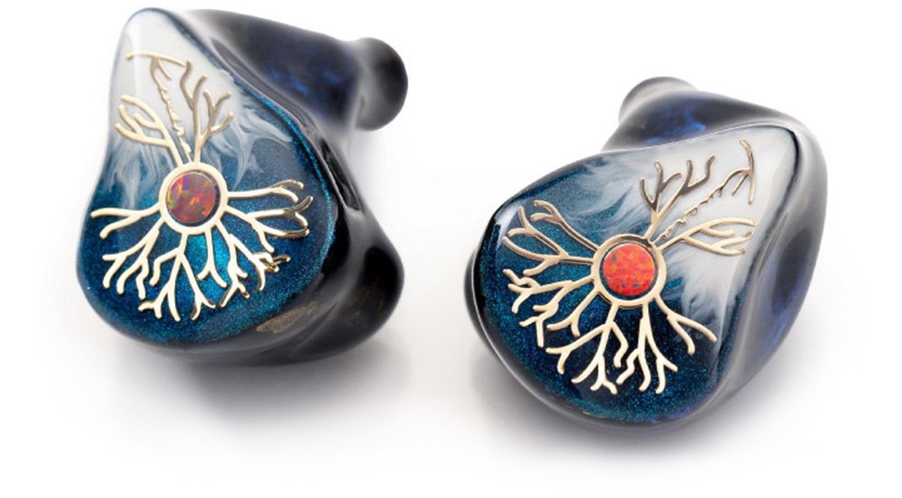 Hybrydowe słuchawki dokanałowe Kinera IDUN 2.0 Golden Black-Blue - Widok lewej i prawej słuchawki