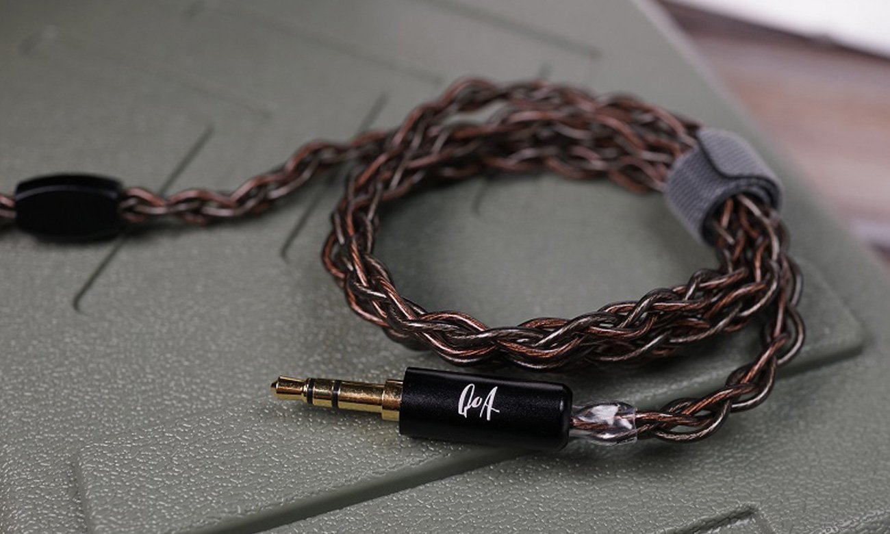 Hybrydowe monitory dokanałowe Kinera Queen of Audio Vesper Galaxy Gray - Wysokiej klasy kabel audio