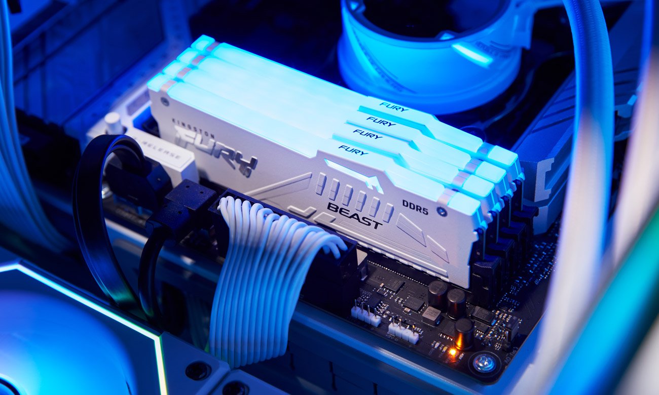 Kingston Fury Beast White RGB podświetlenie