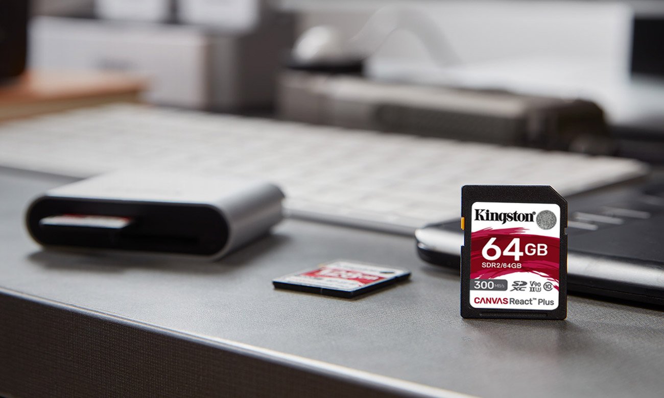 Kingston 64GB SDXC Canvas React Plus karta pamięci dla profesjonalistów