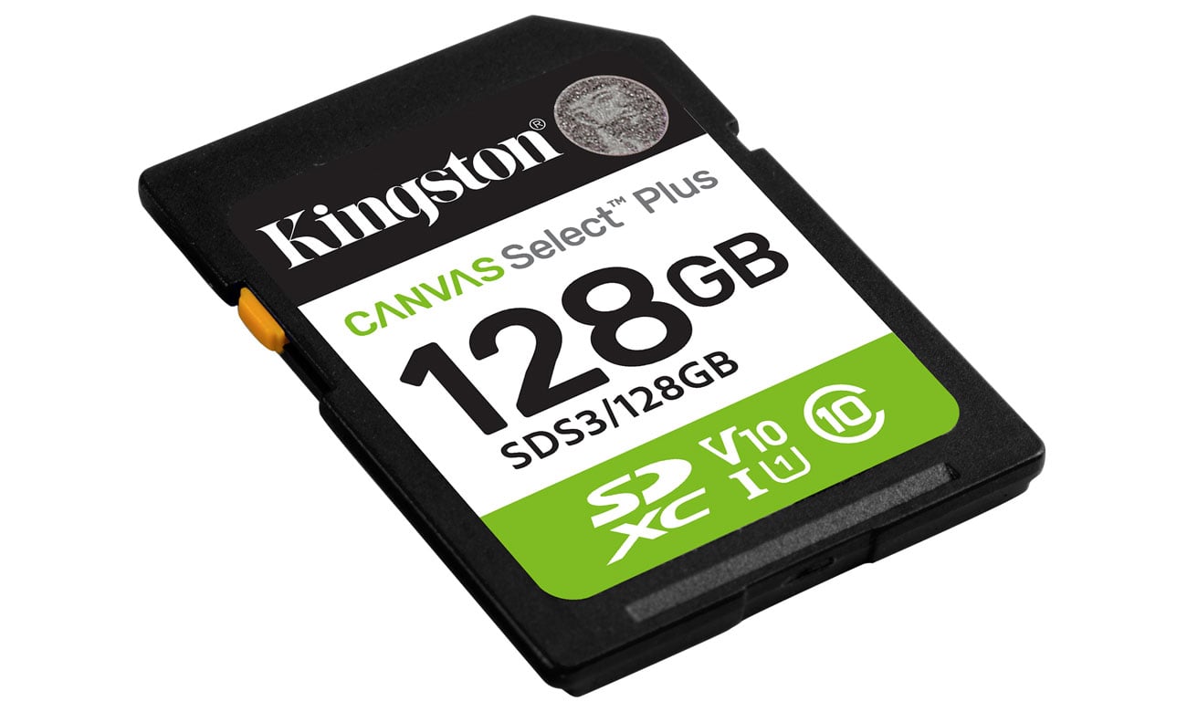 Karta pamięci SD Kingston Canvas Select Plus Gen3 128 GB - Widok ogólny