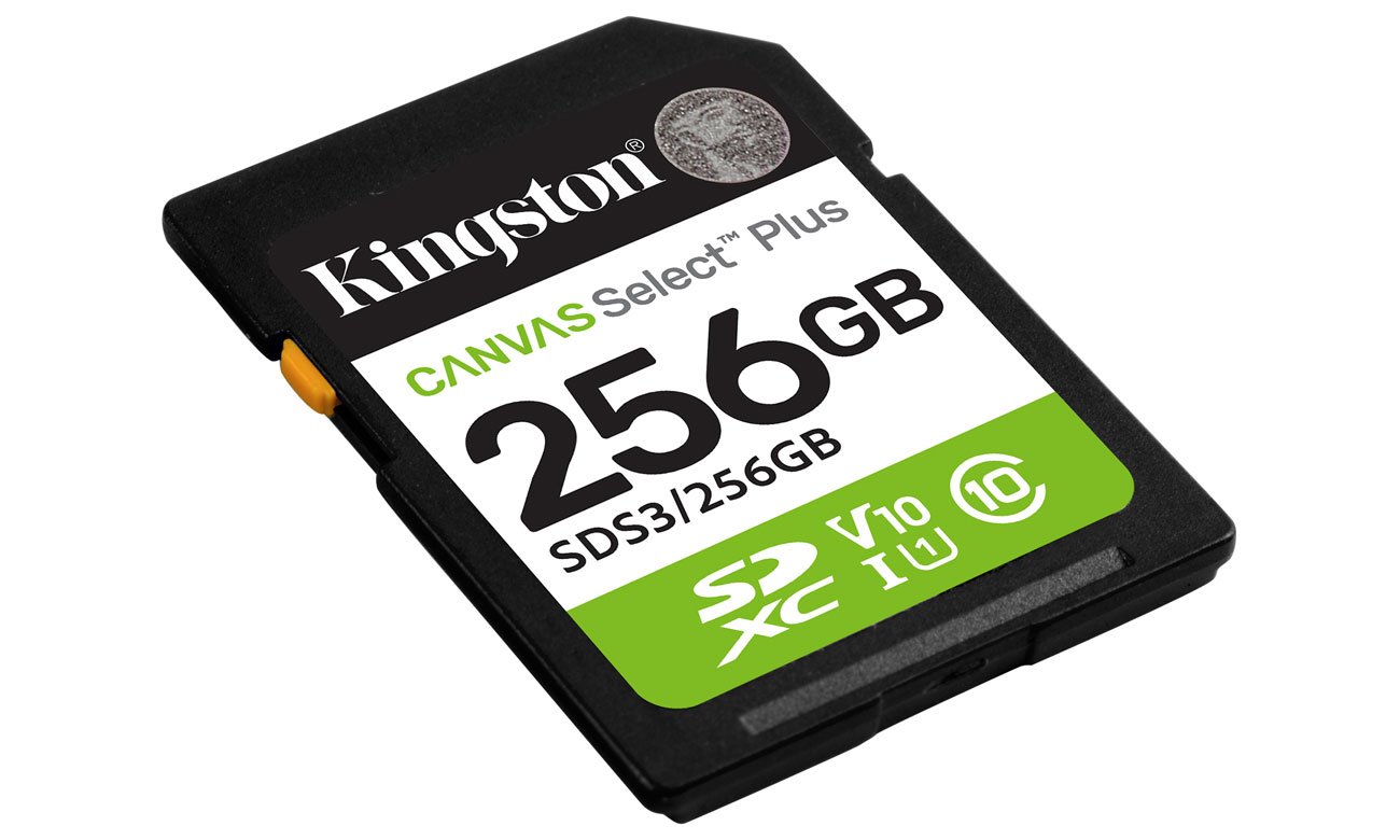 Karta pamięci SD Kingston Canvas Select Plus Gen3 256 GB - Widok ogólny