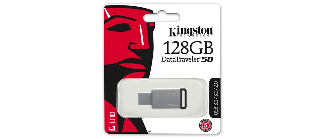 Kingston 128GB DataTraveler 50 30MBs szybki niezawodny komapktowy kompatybilny