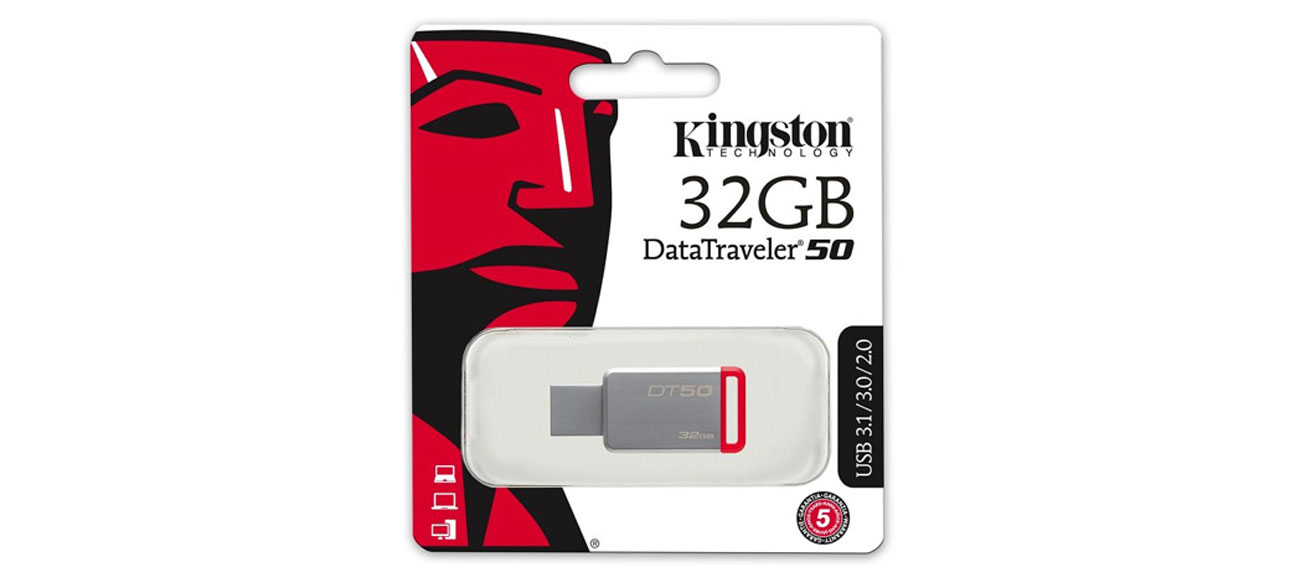 Kingston 32GB DataTraveler 50 30MBs szybki niezawodny komapktowy kompatybilny