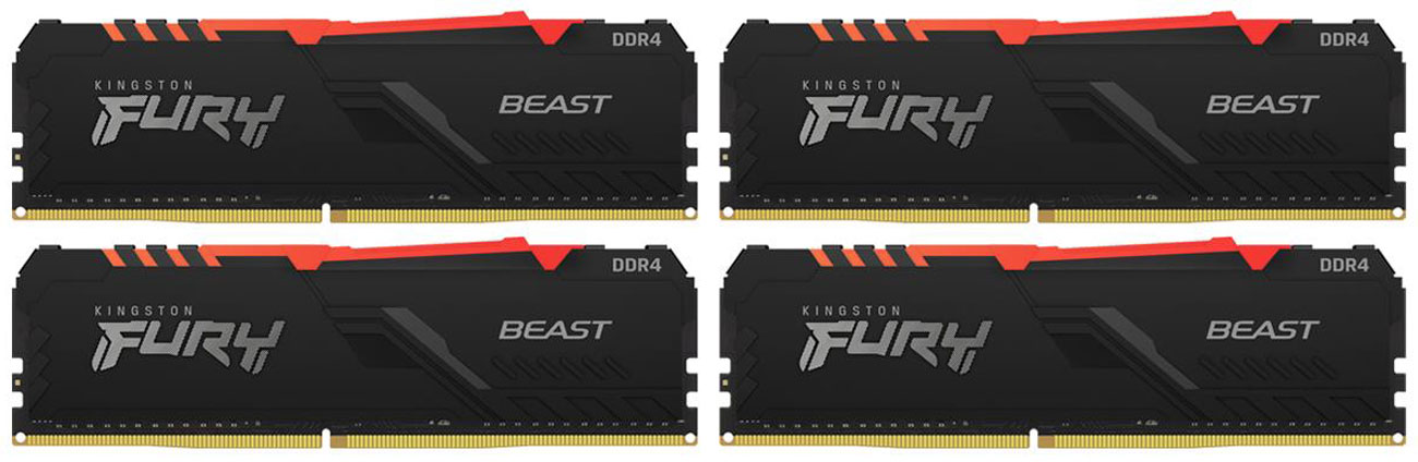 Kingston FURY 32GB (4x8GB) 3200MHz CL16 Beast RGB - Pamięci