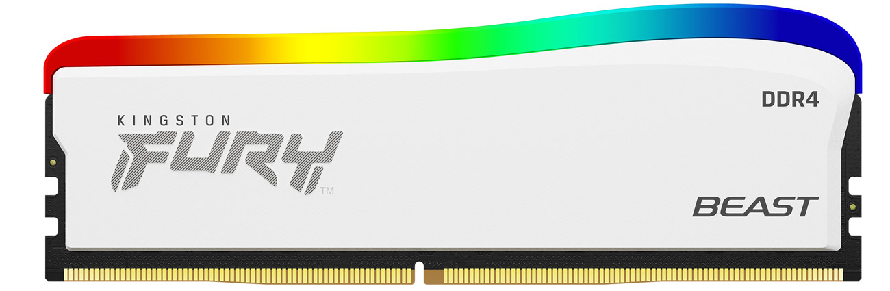 Pamięć RAM DDR4 Kingston FURY 16GB 3200MHz CL16 Beast White RGB