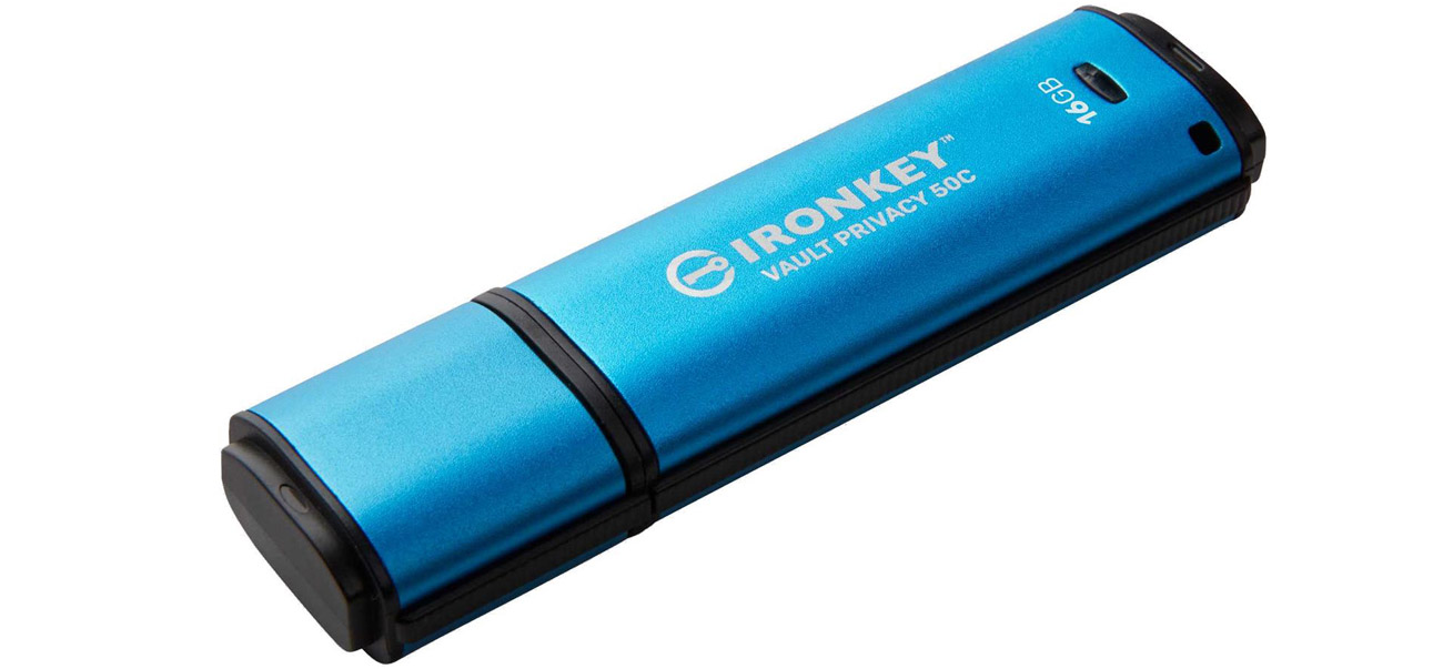 Pendrive Kingston 16GB IronKey Vault Privacy 50C AES-256 FIPS 197 USB-C
