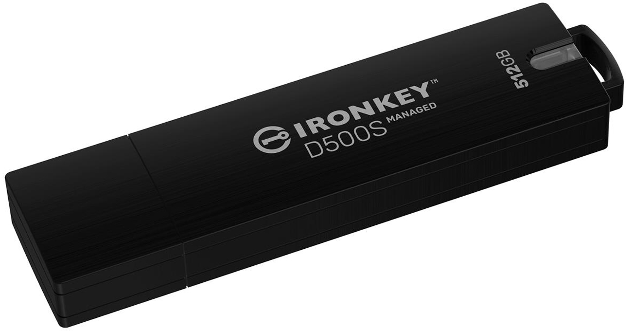 Pendrive Kingston IronKey D500SM AES 256 512 GB - Widok od przodu pod kątem