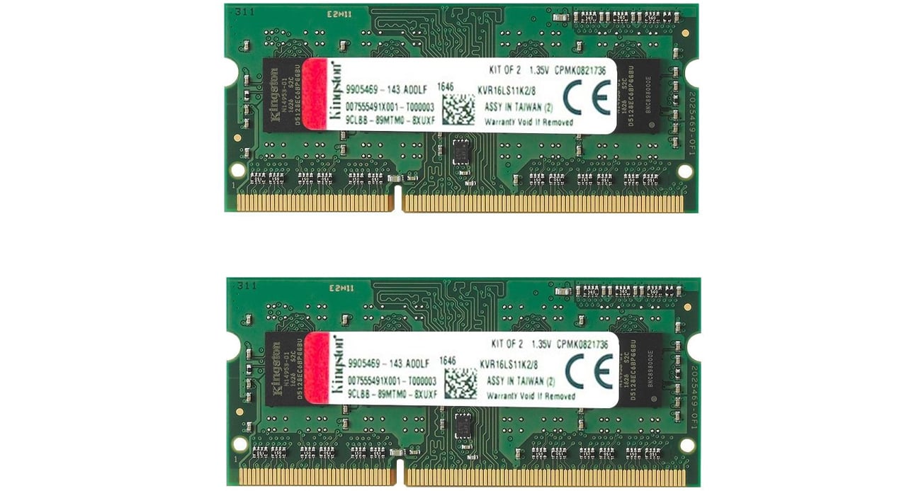 Pamięć RAM SODIMM DDR3 Kingston 8GB (2x4GB) 1600MHz CL11 DDR3L 1.35V KVR16LS11K2/8