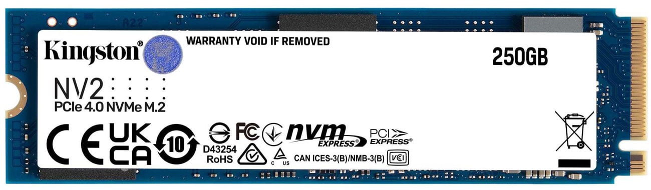 Dysk SSD M.2 NVMe Kingston NV2 250 GB - Widok od przodu