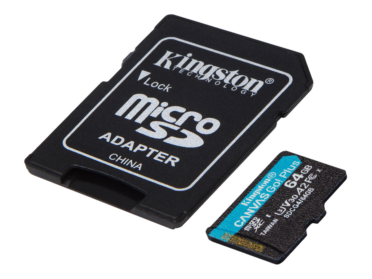 Kingston 64GB microSDXC Canvas Go! Plus Gen4 200MB/s A2 U3 V30