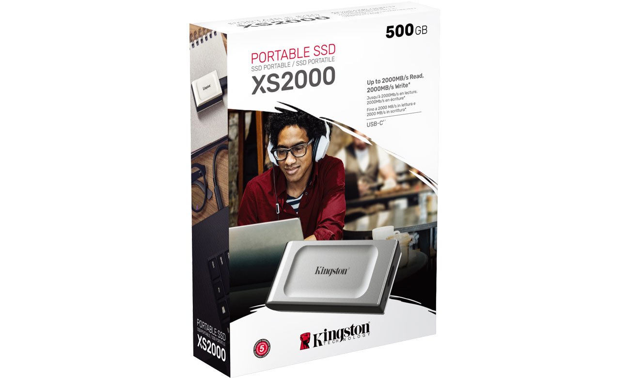 Kingston SXS2000 500GB USB 3.2 Gen 2x2 Srebrny SXS2000/500G