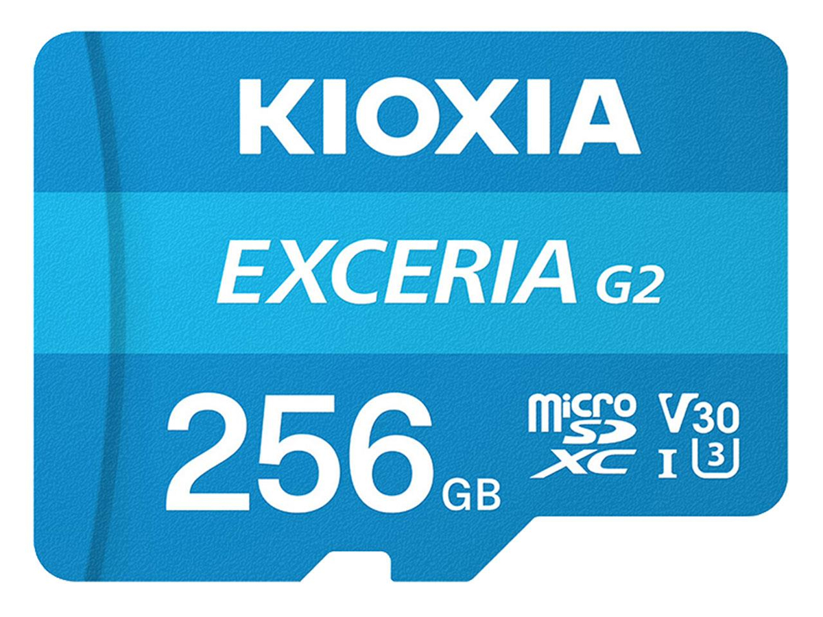 KIOXIA 256GB microSDXC Exceria gen 2 C10 UHS-I U3 V30