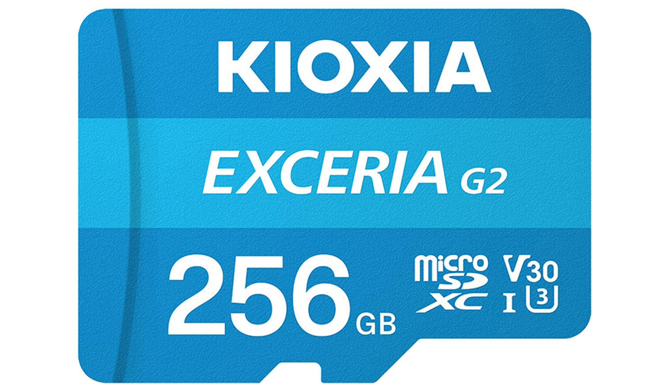 KIOXIA 256GB microSDXC Exceria gen 2 C10 UHS-I U3 V30