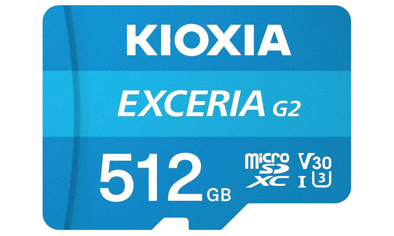 KIOXIA 512GB microSDXC Exceria gen 2 C10 UHS-I U3 V30