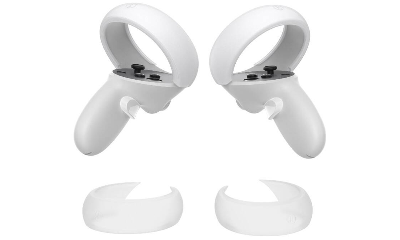Pokrowiec ochronny na kontrolery Kiwi Design Q1 PRO-2 do Meta Quest 2 Czarny - Widok ogólny