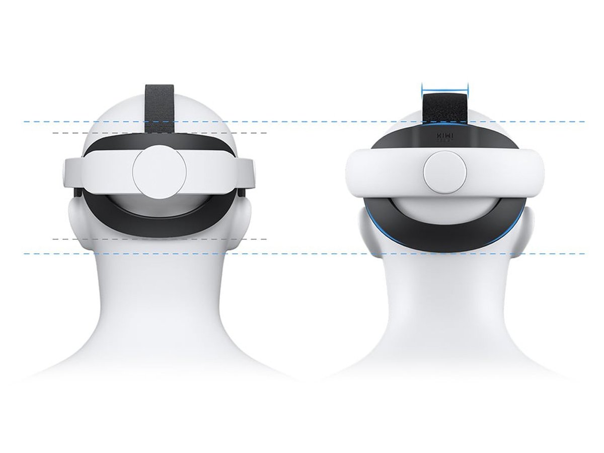 Pasek na głowę Kiwi Design Q31-2.1 do Meta Quest 2 Biały - Komfort użytkowania